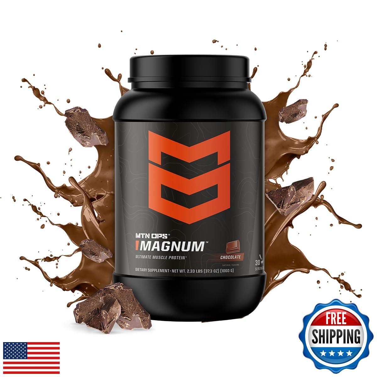 MTN OPS Magnum Chocolate Protein Powder, 23g of Whey Isolate Protein and Milk