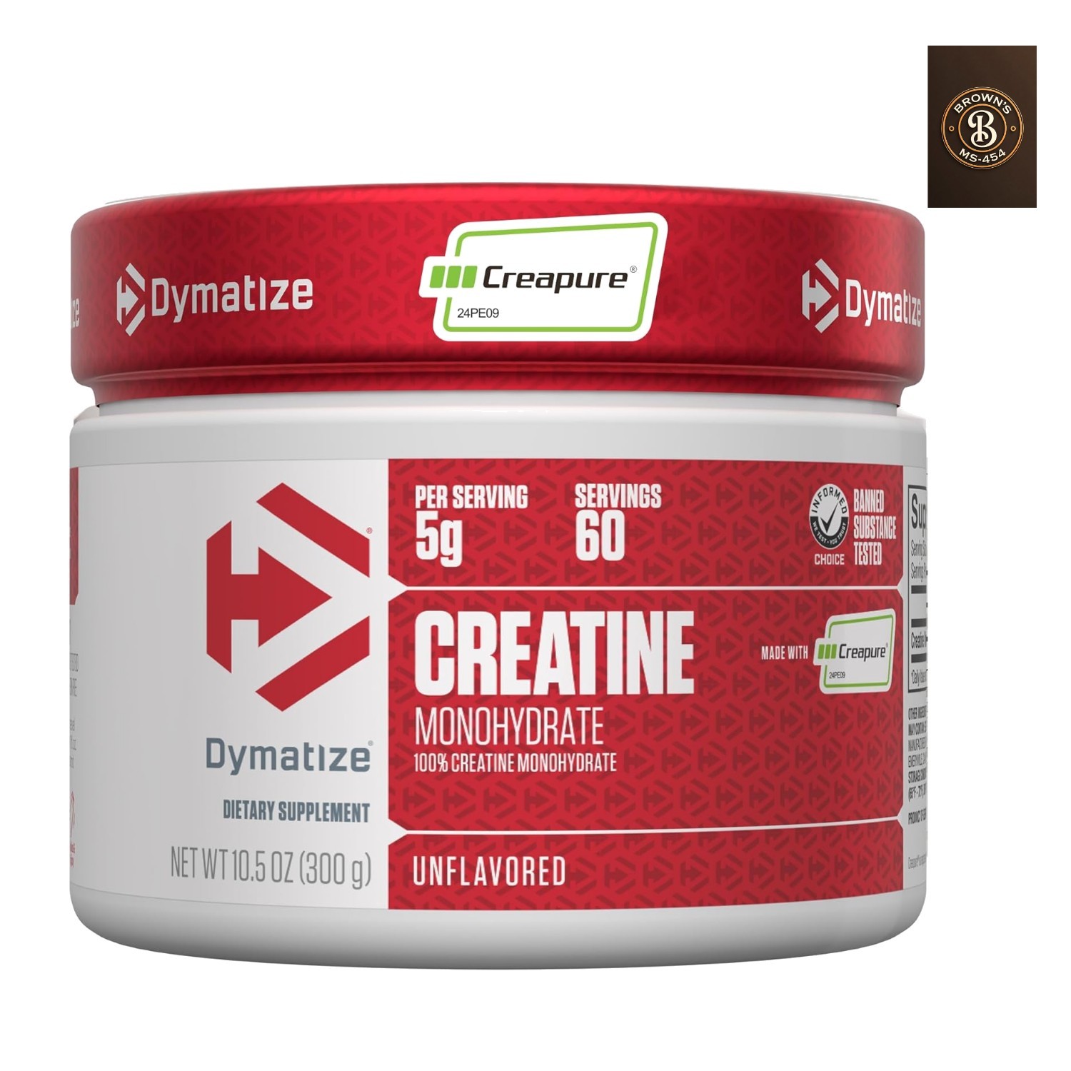 Creatine Monohydrate Powder with CREAPURE Product of , 5g Per Serving, 60 Ser…