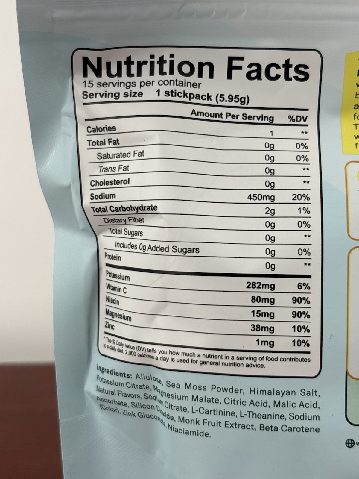 True Sea Moss Electrolytes Powder 15 Stickpacks Mango & Pineapple 0g Sugar
