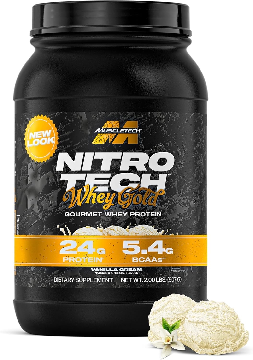 Whey Protein Isolate Vanilla Cream 2LB – 24g Protein for Muscle Recovery
