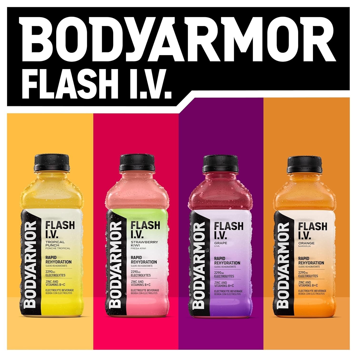 BodyArmor Flash IV Coconut Water Drink Pack of 12 Immunity Hydration 20 Oz
