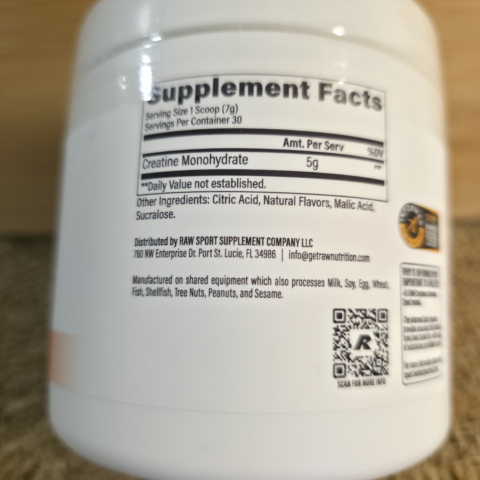 Raw Essentials Creatine Monohydrate Powder Unflavored 150 Grams 30 Servings New