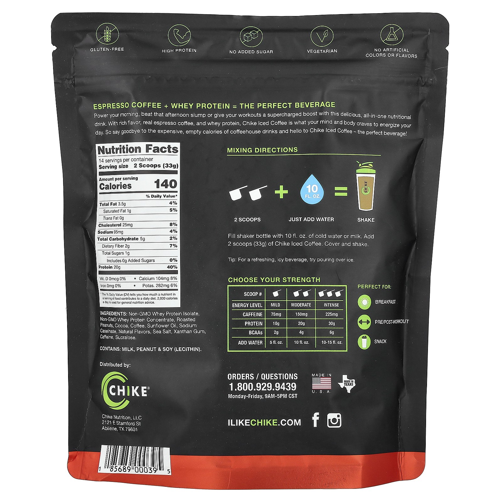 High Protein Iced Coffee, Chocolate Peanut Butter, 16.3 oz (462 g)