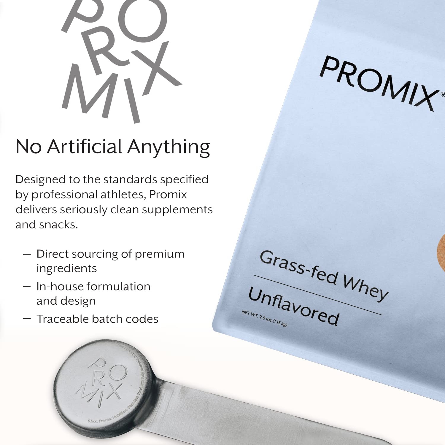 ProMix Nutrition Whey Protein Powder, Unflavored GrassFed ­Post Workout Fit…