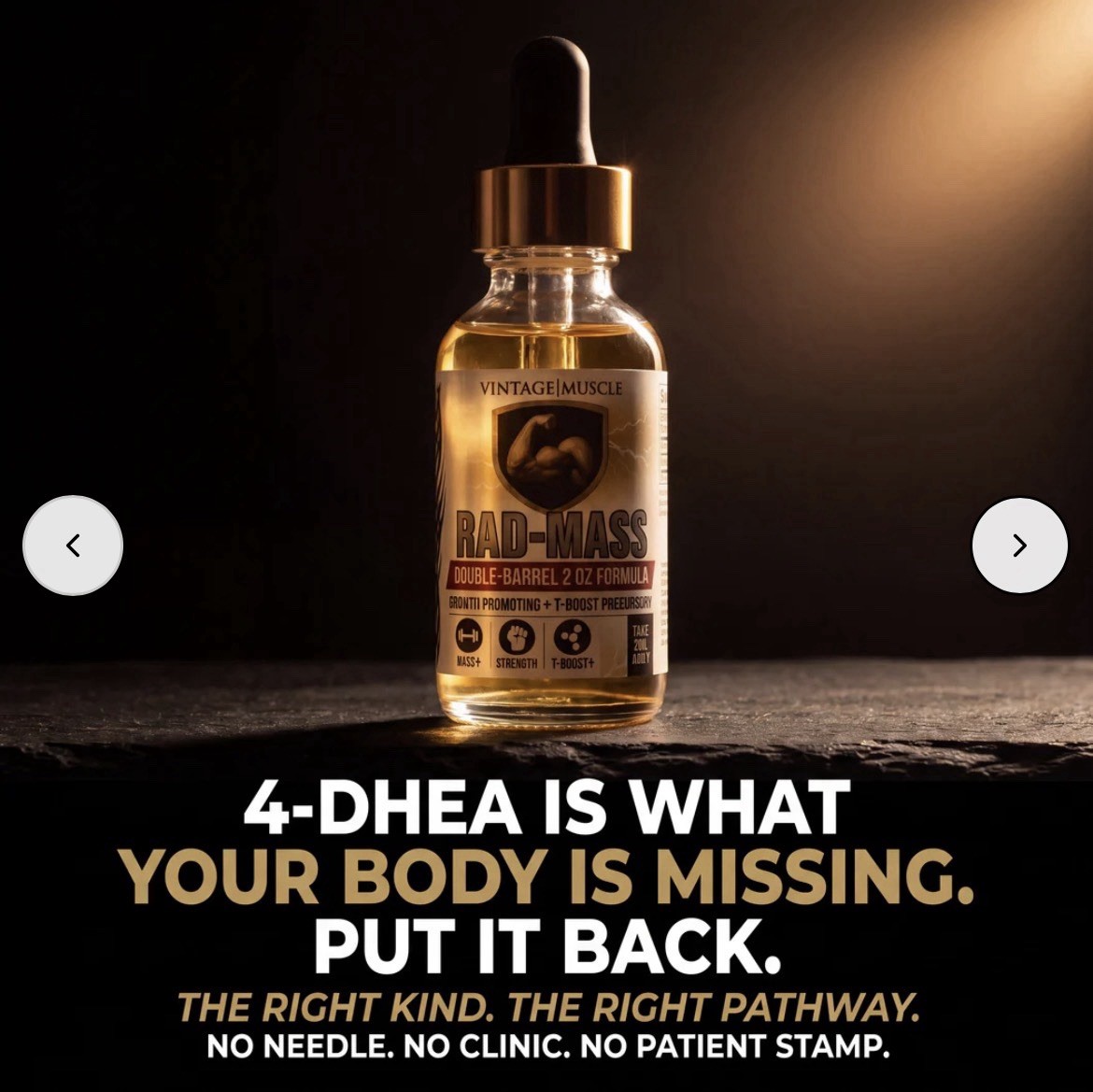 Rad Mass 4DHEA 2 Step Precursor Test Base Muscle Gains By Vintage Muscle 💪🦍