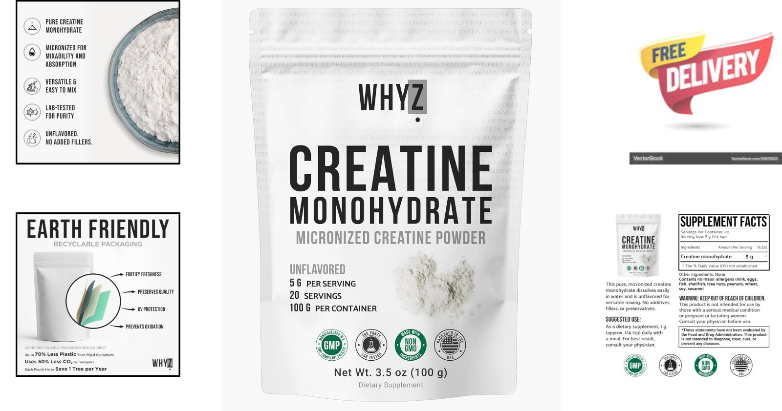 3.5oz Unflavored Micronized Creatine Powder – Boost Strength & Recovery for All