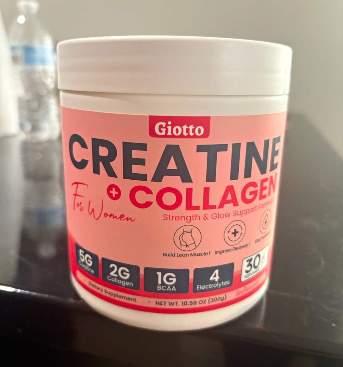 Giotto Creatine + Collagen Powder for Women Strength & Glow BCAA 10.58 oz