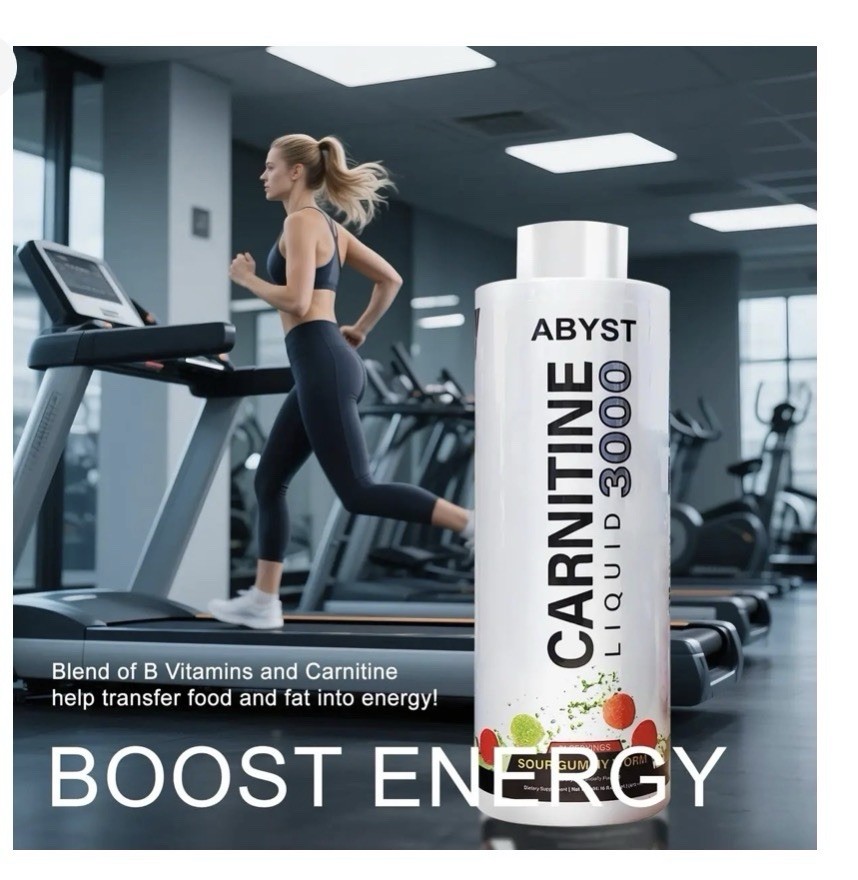 L-Carnitine Liquid 3000mg Sour Gummy Worm – Energy & Metabolism Support 16oz