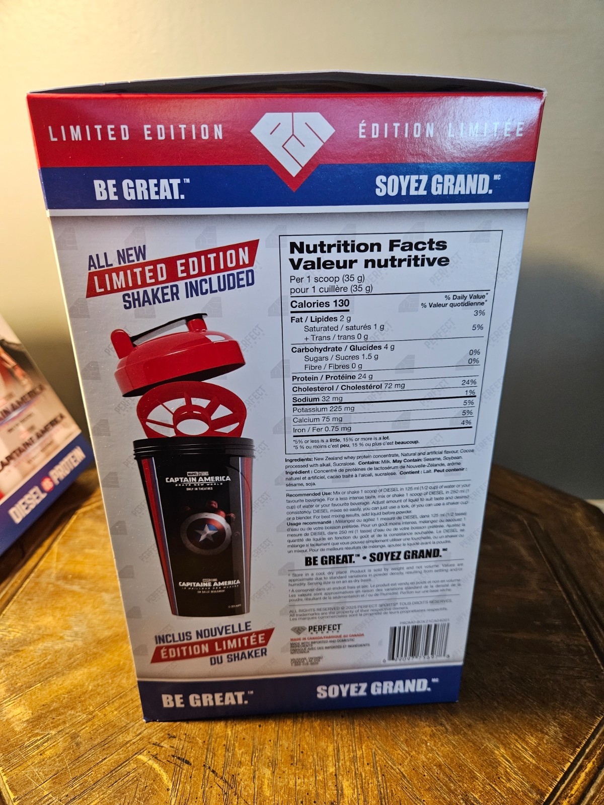 Diesel New Zealand Whey Protein Powder Limited Edition Captain America Shaker