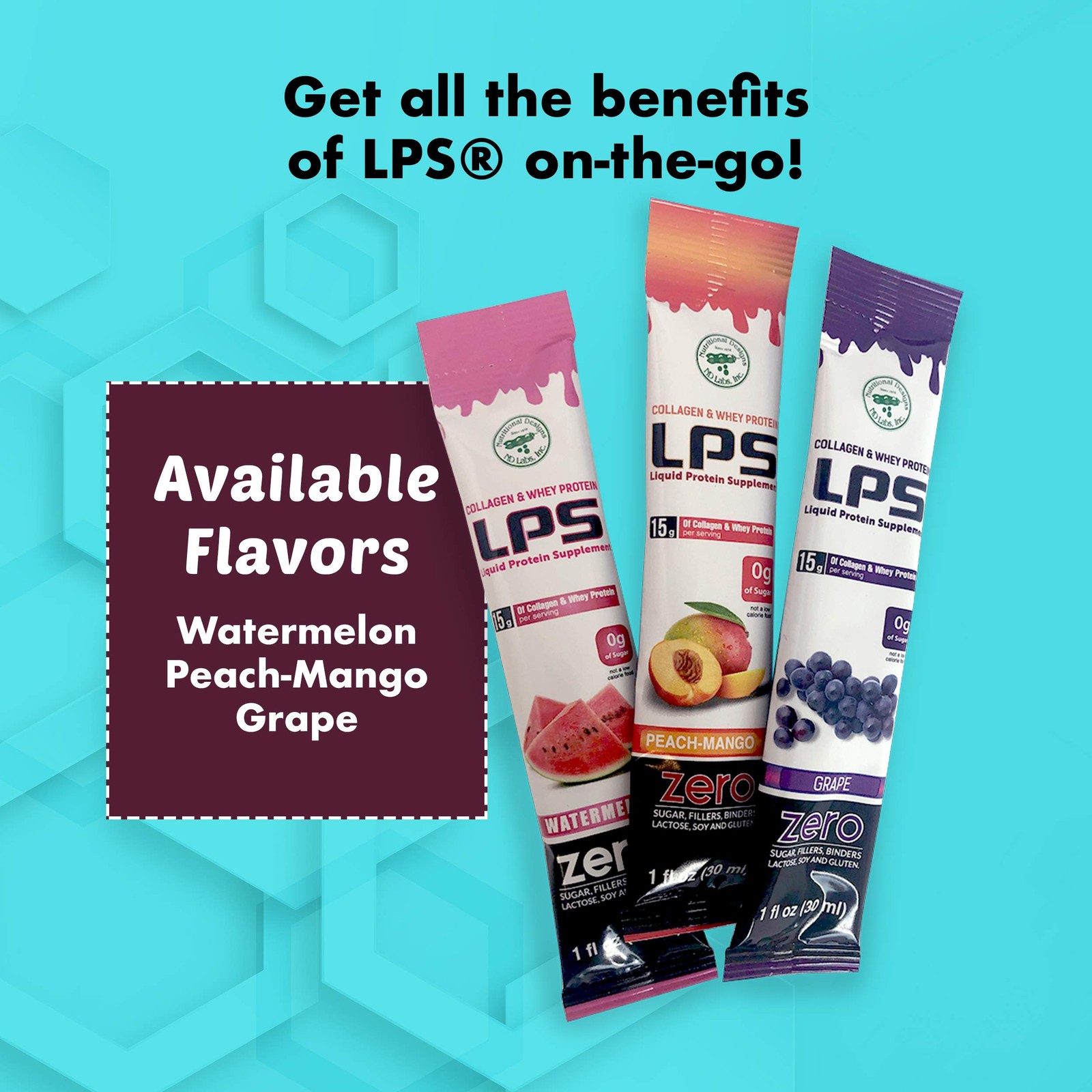 LPS Liquid Collagen & Whey Protein Supplement – Non-GMO Drink, Sugar-Free – P…