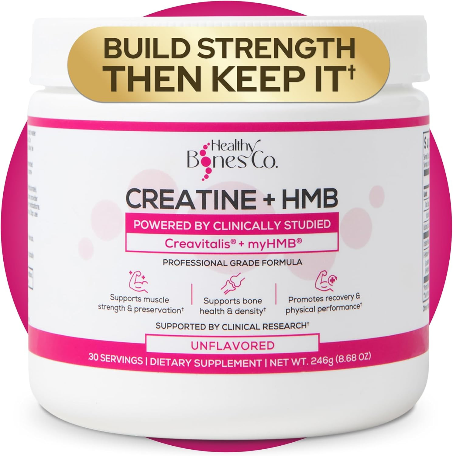 Creatine HMB Powder, 5g Creatine Monohydrate With 3g HMB, Creatvitalis And myHMB