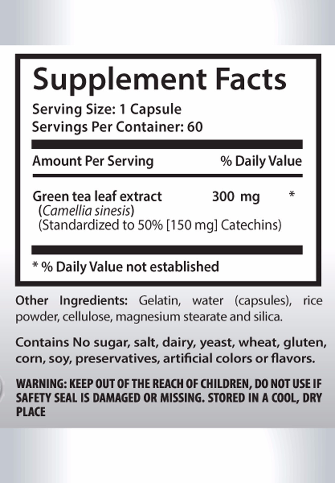 Green Tea Weight Loss – GREEN TEA EXTRACT CAPSULES – Weight Control 1B