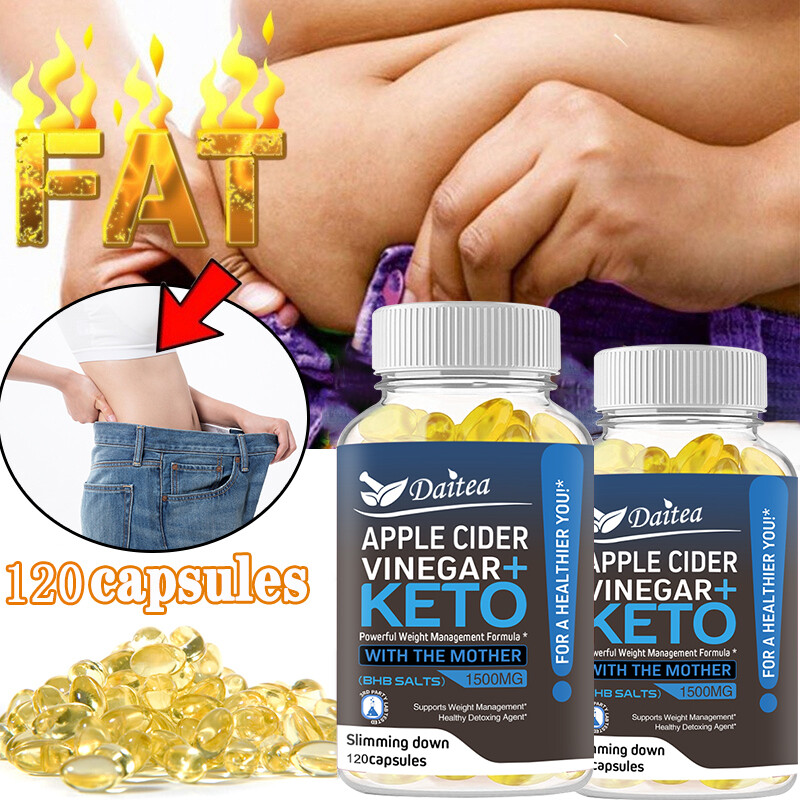Keto Slim 1500 Mg Apple Cider Vinegar ACV Weight Loss Capsules 30 To120Capsules