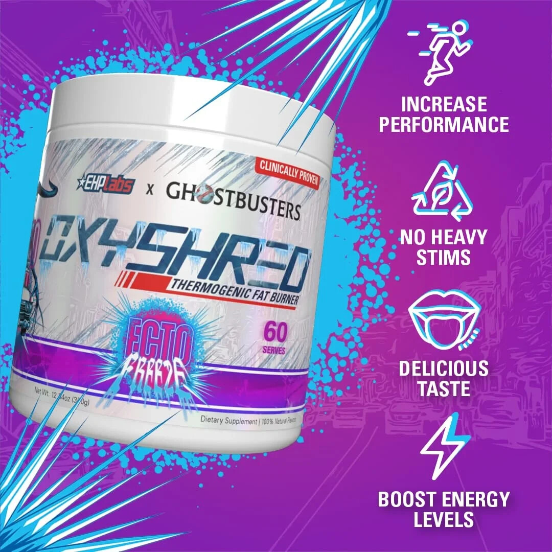 EHP LABS OXYSHRED 60 SRVS ECTO BREEZE X Ghostbuster Collab!