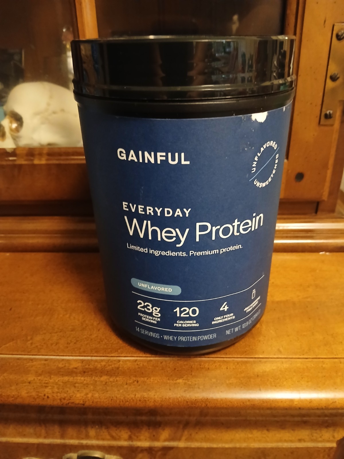 Gainful Everyday Whey Protein Powder, 14 Servings/13.9 oz, Unflavored, Exp. 1/27
