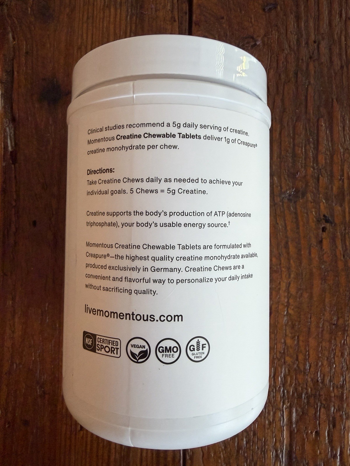 Momentous Creatine Chews 150-Count – Strawberry FREE SHIPPING Exp 01/28