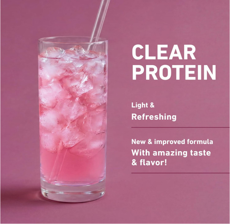 Isopure Clear Whey Isolate Protein Powder, Mixed Berry, 16 Servings