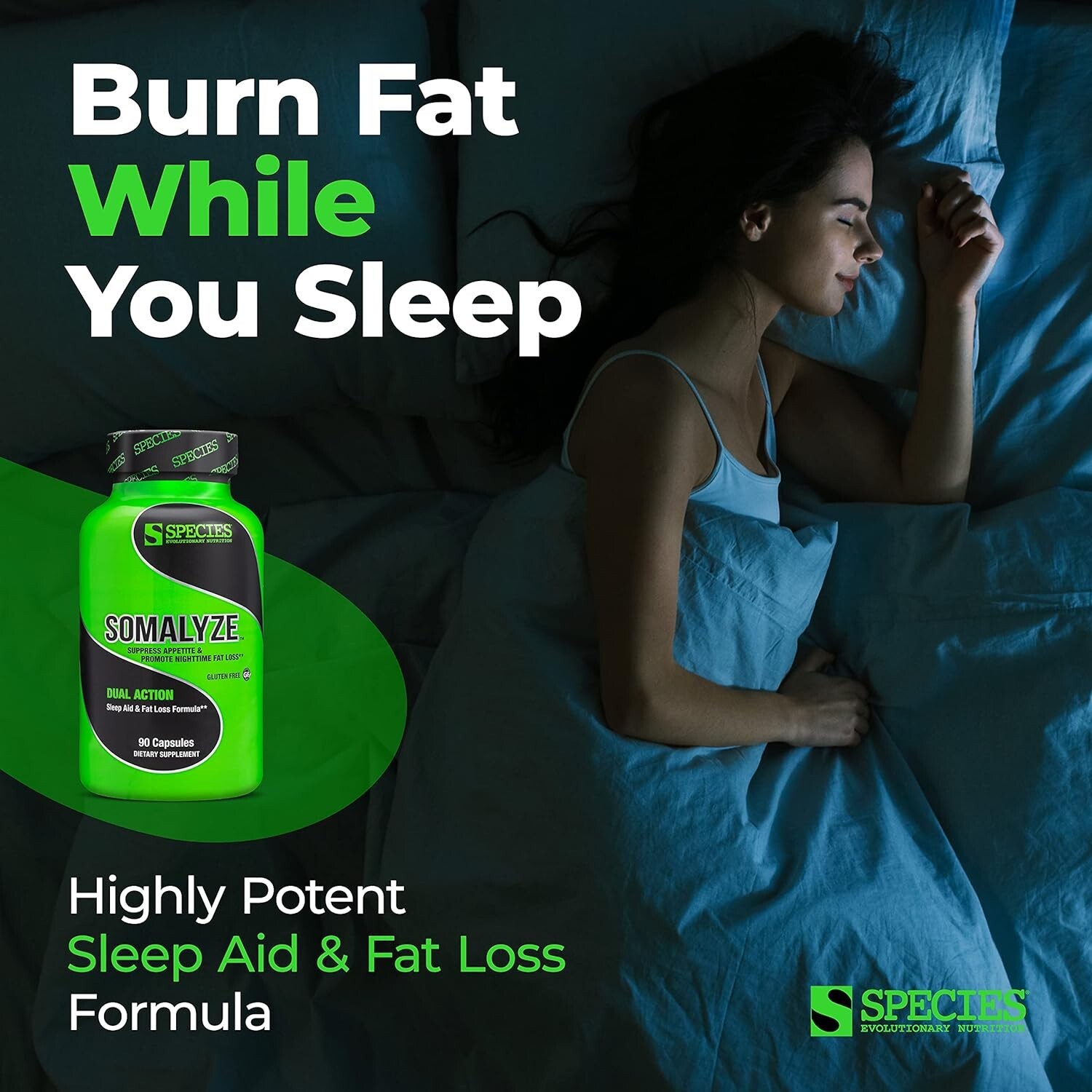 Species Nutrition Somalyze Sleep Aid Fat Loss Formula – EVL – Crash 90 Capsules