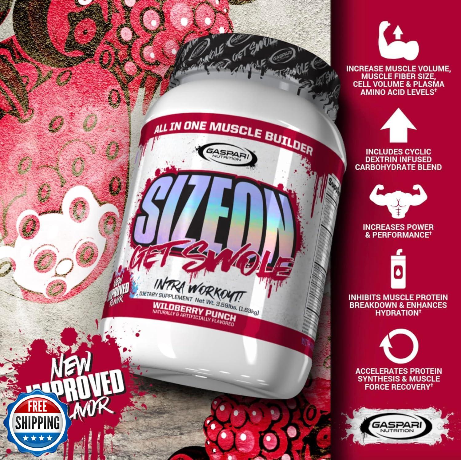 Gaspari Nutrition SizeOn, The Ultimate Hybrid Intra-Workout Amino Acid and Cr