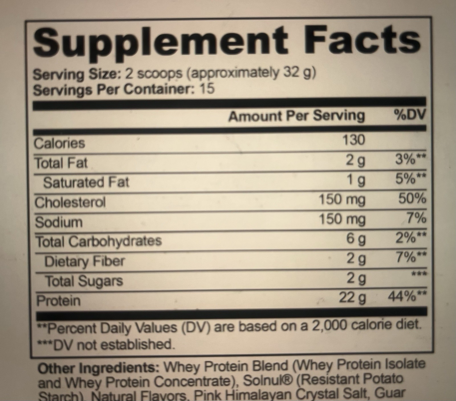 Whey Protein Blend Premium Quality Vanilla Powder Muscle Recovery 16.9 oz 480 g