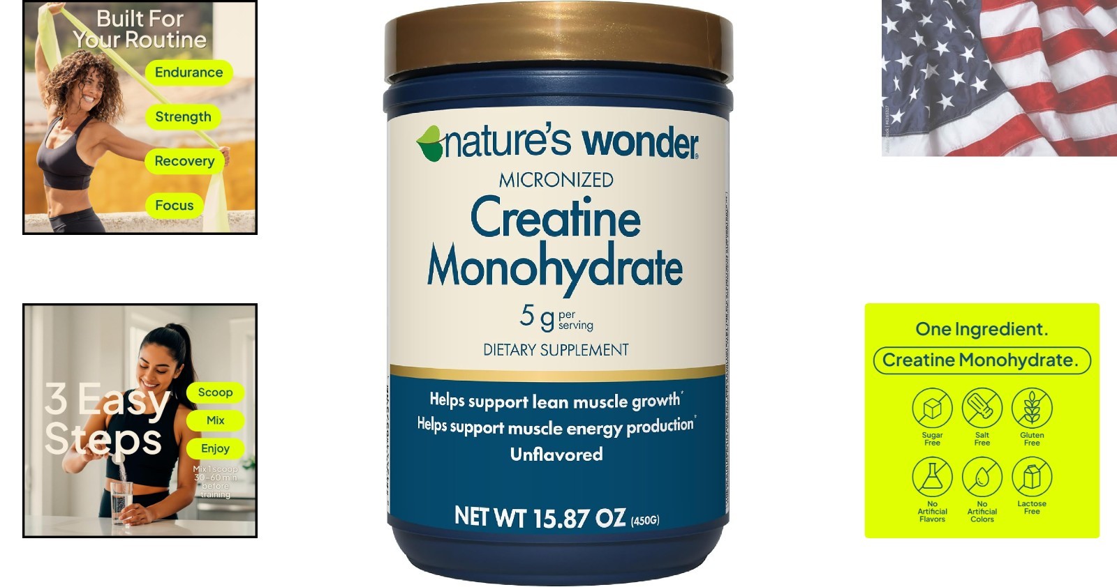 Micronized Creatine Monohydrate Powder for Women & Men – 5g Pure Creatine for…