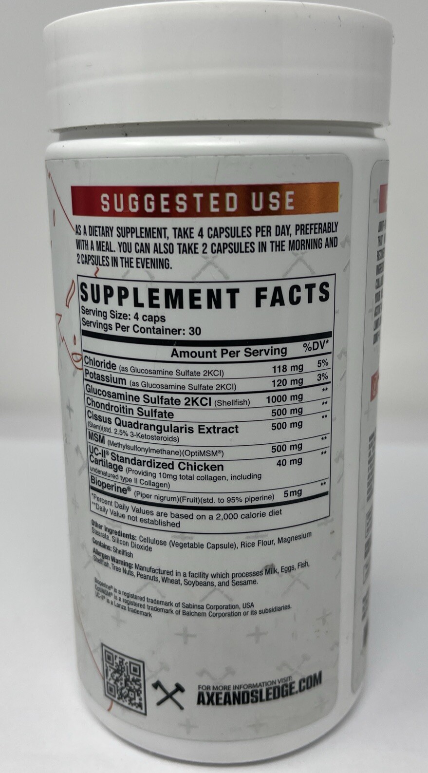Axe & Sledge – JOINT+ – 120 Capsules Exp 01/2026