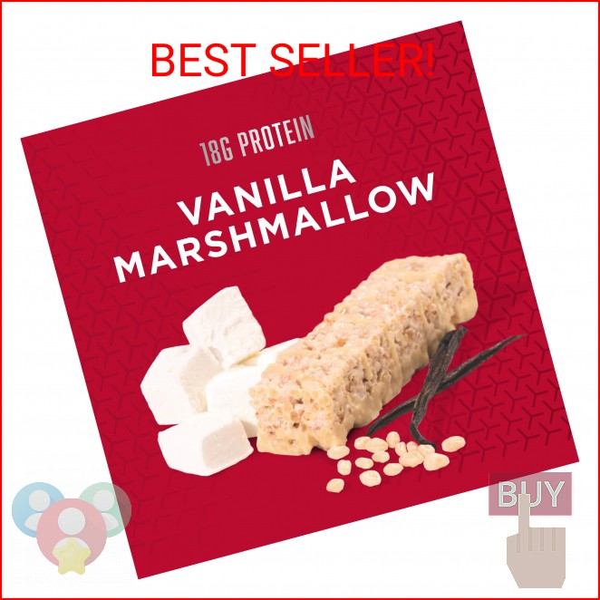 BSN Protein Crisp Bar, Vanilla Marshmallow, 18 Gram Protein Snack Bars with Whey