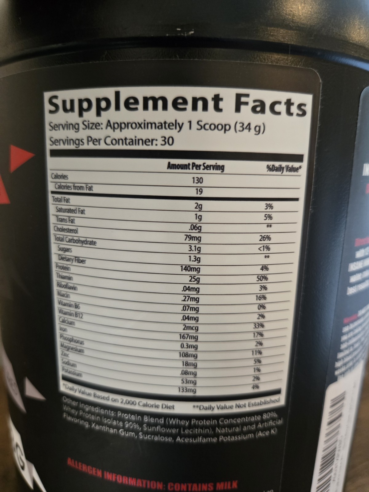 Insane Labz Insane Whey Protein 30 Servings – Birthday Cake 2.3lbs EXP. 05/2025