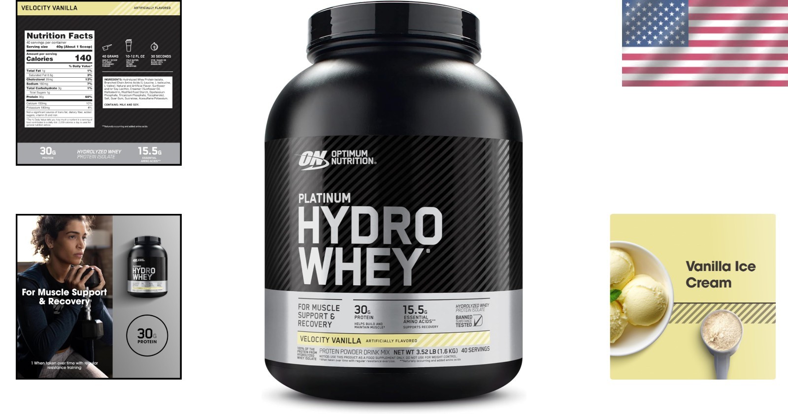 Delicious Velocity Vanilla Protein Powder with BCAAs – 3.5 lb Hydrolyzed Formula