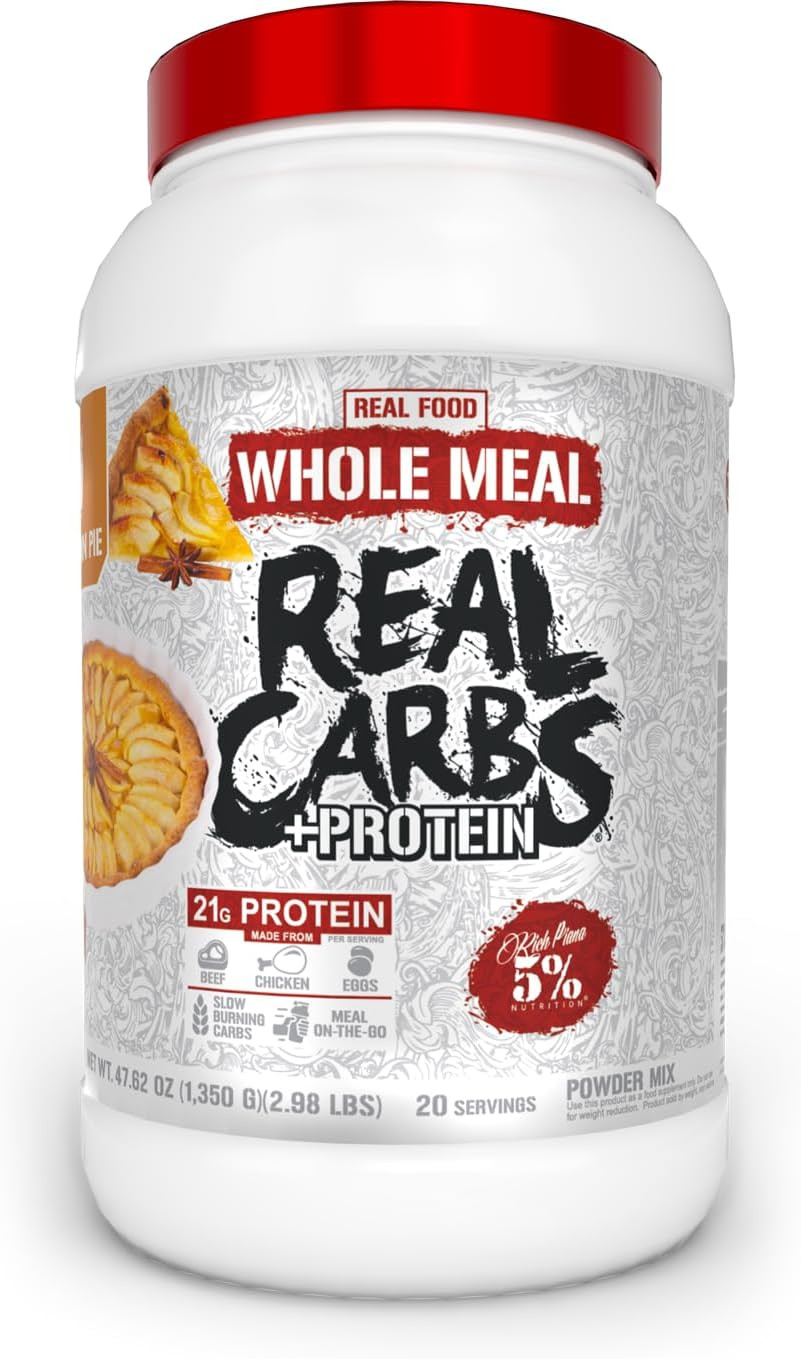 Rich Piana Real Carbs + Protein | Clean Mass Gainer Meal Replacement Protein Pow