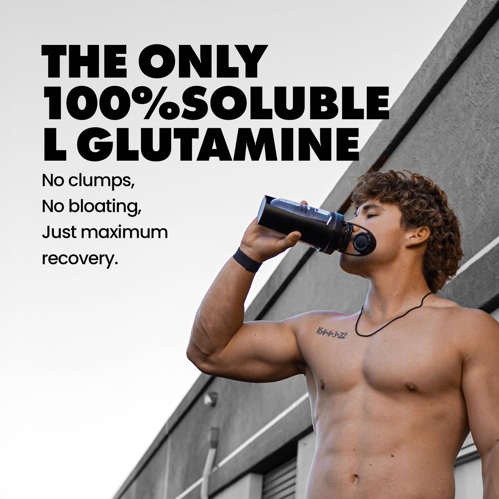 Gains in Bulk LGlutamine, Gluten Free Glutamine Powder for Muscle Recovery an…