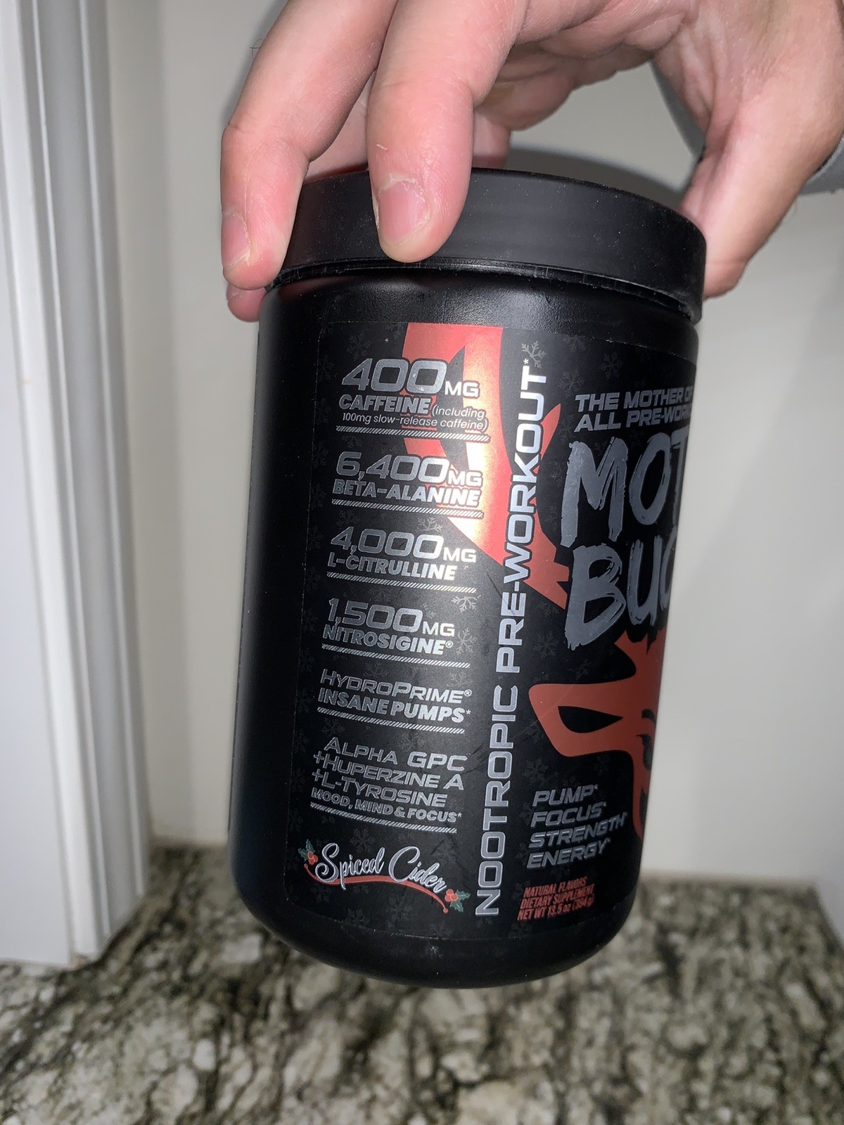 Bucked Up Mother Bucker Preworkout Powder – Limited Spiced Cider Flavor – 09/27
