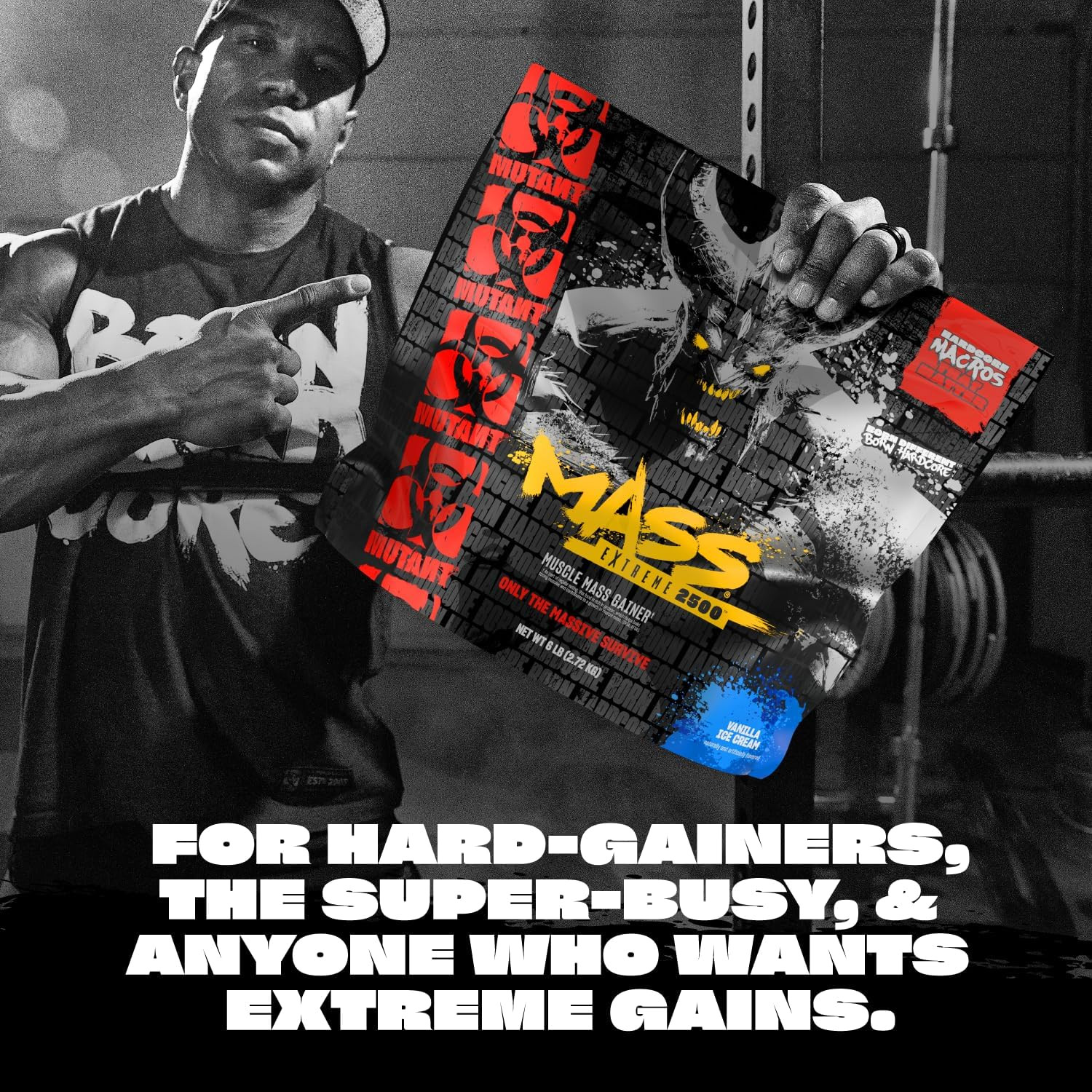 Mass Extreme Gainer, Whey Protein Powder, Triple Chocolate, 6 Lbs