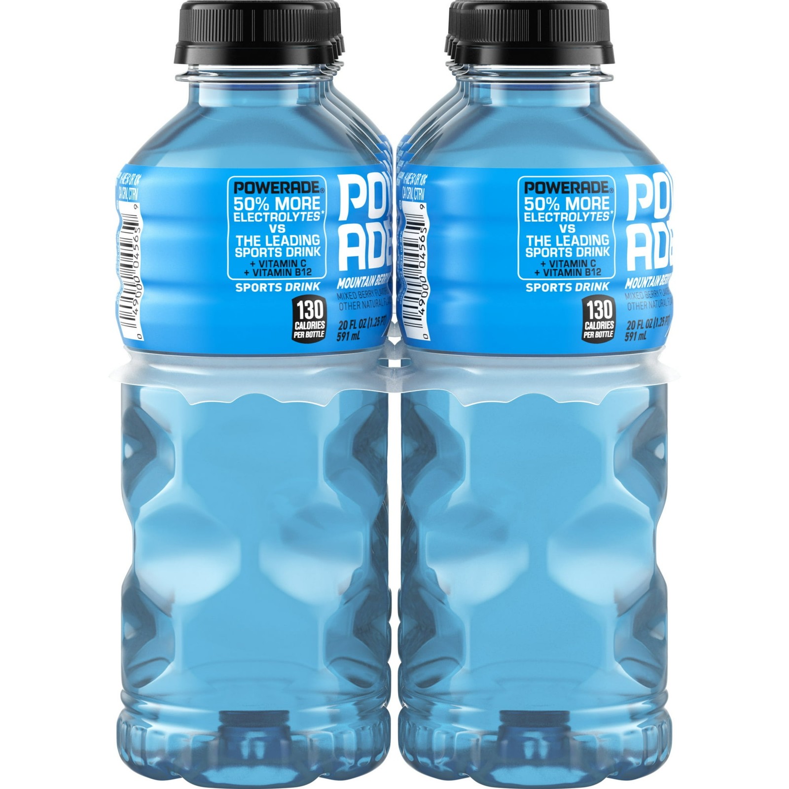 POWERADE Mountain Berry Blast Electrolyte Sports Drink Bottles, 20 fl oz, 8 Pack