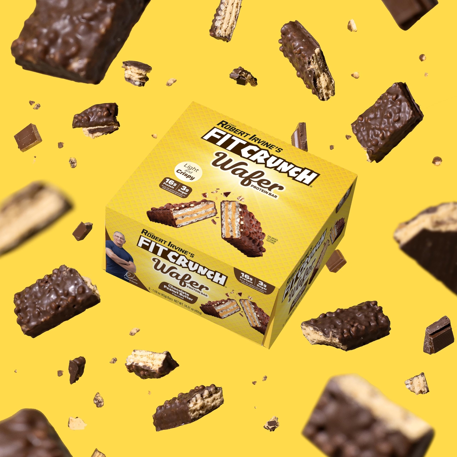 FITCRUNCH Wafer Protein Bars, Designed by Robert Irvine, 16g of Protein & 3g …