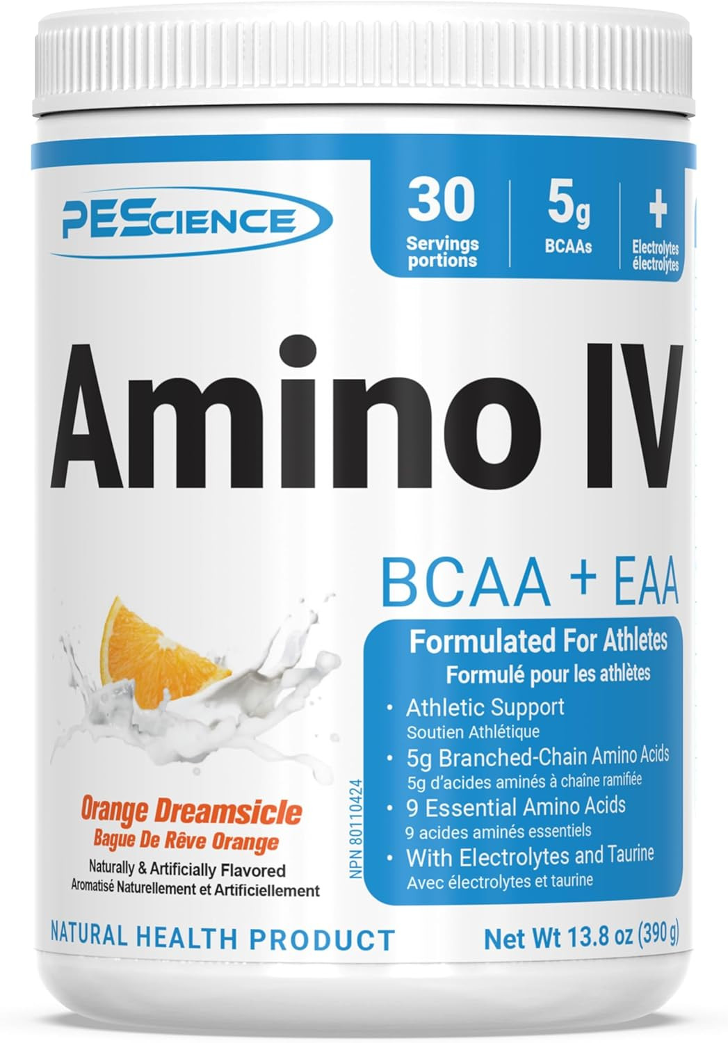 Amino IV BCAA & EAA Powder, Essential Amino Acids, Taurine, Electrolytes for Hyd