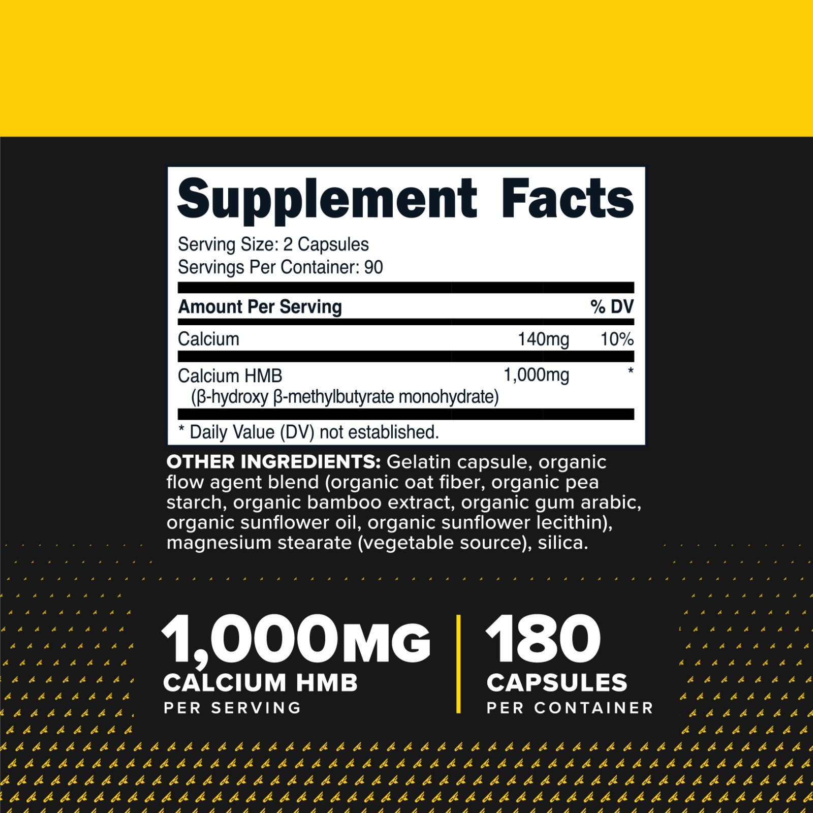 PrimaForce HMB 1000mg, 180 Capsules (500mg Per Capsule)