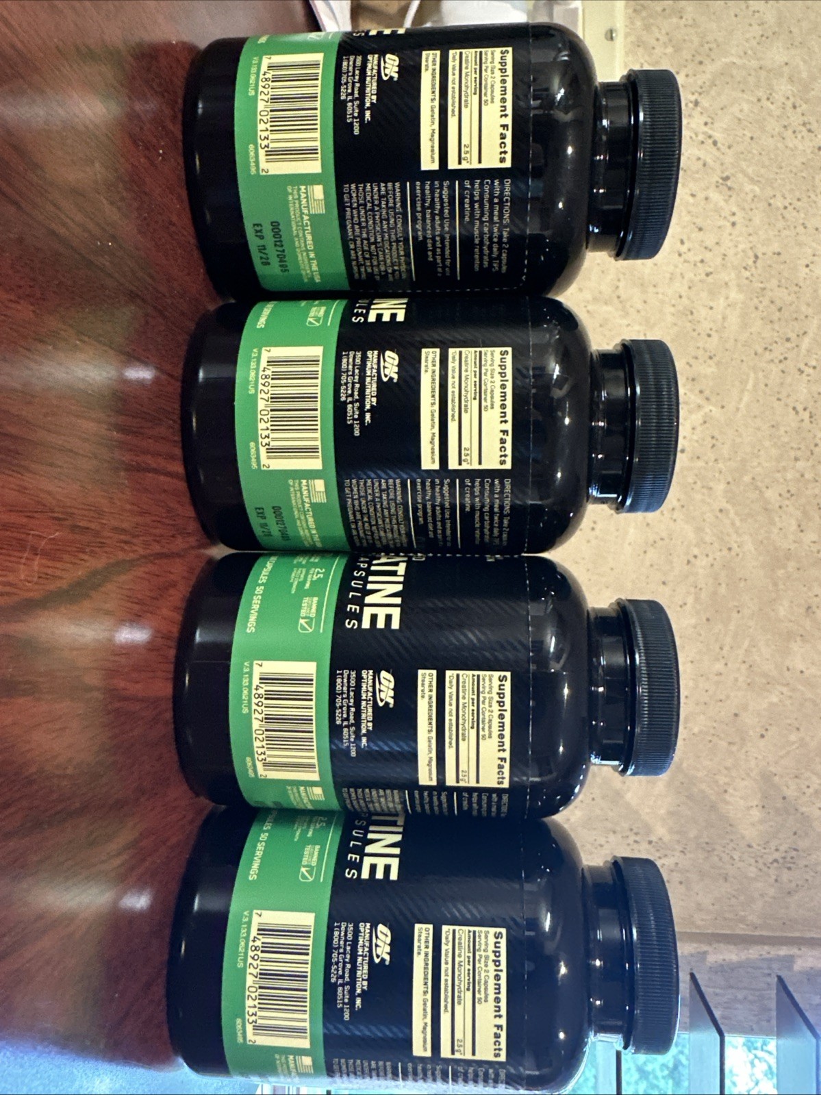 Optimum Nutrition Creatine 100 Capsules Exp 11/2026