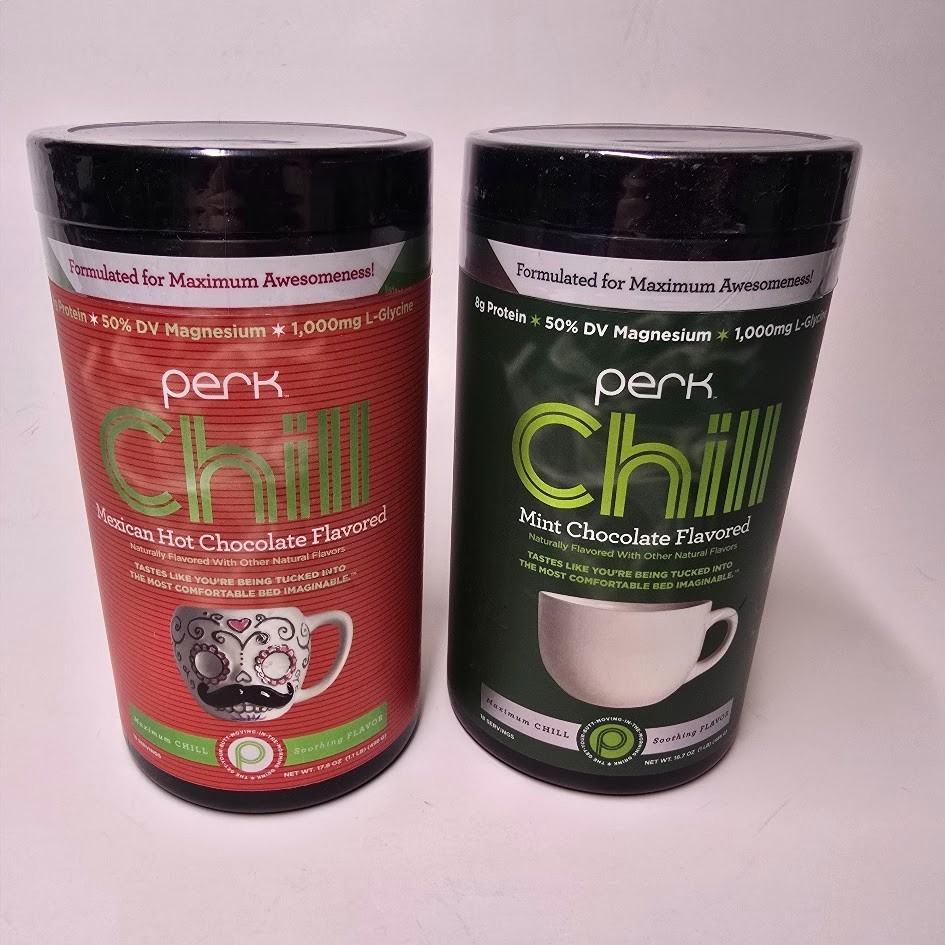 Perk Chill Mint Chocolate & Mexican Hot Chocolate Flavored (18 Servings each)