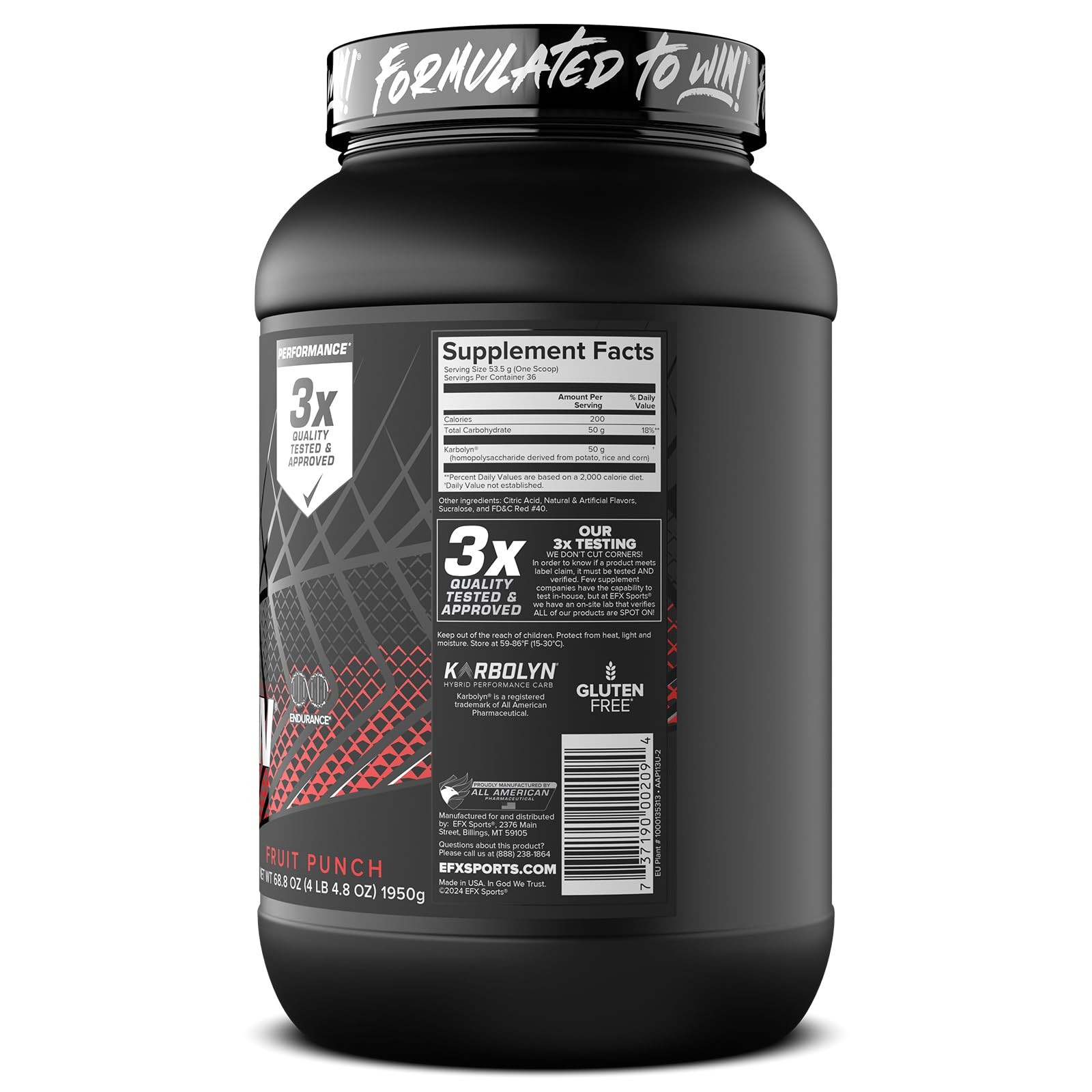 EFX Sports Karbolyn Fuel | FastAbsorbing Carbohydrate Powder | Carb Load, Sus…