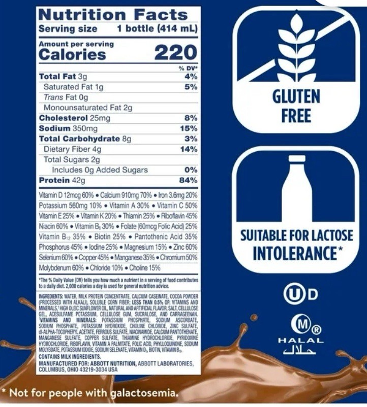 Ensure Max Protein Shake, 42g High Protein, Milk Chocolate, 14oz, 4 Pack