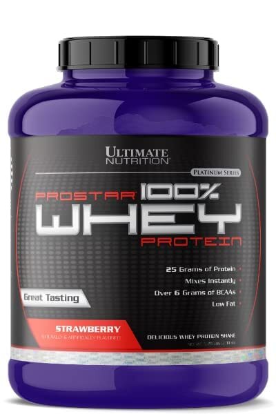Prostar Whey Protein Powder 25 gm of Protein 80 Servings, Strawberry, 5.28 lbs