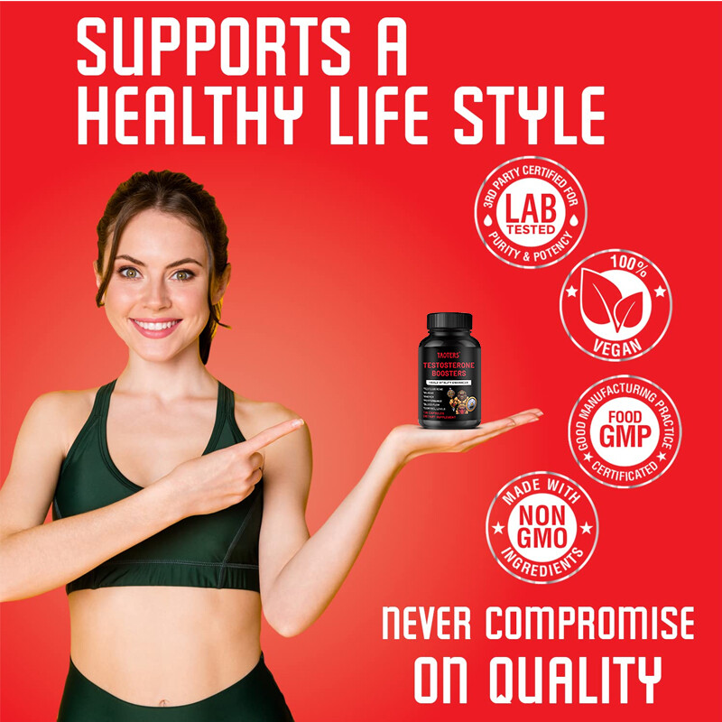 120 Caps Testosterone Booster – Increase Energy, Improve Muscle Strength&Growth