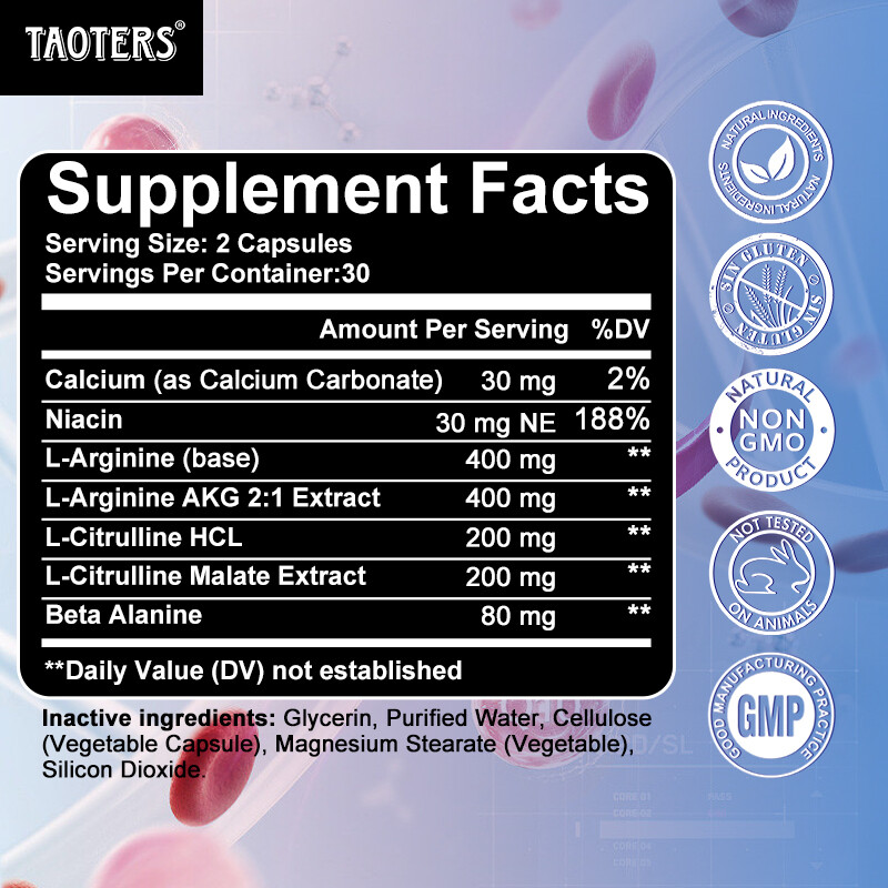 Blood Flow Supplement,Nitric Oxide, Testosteron ,Pump Booster, Endurance Support
