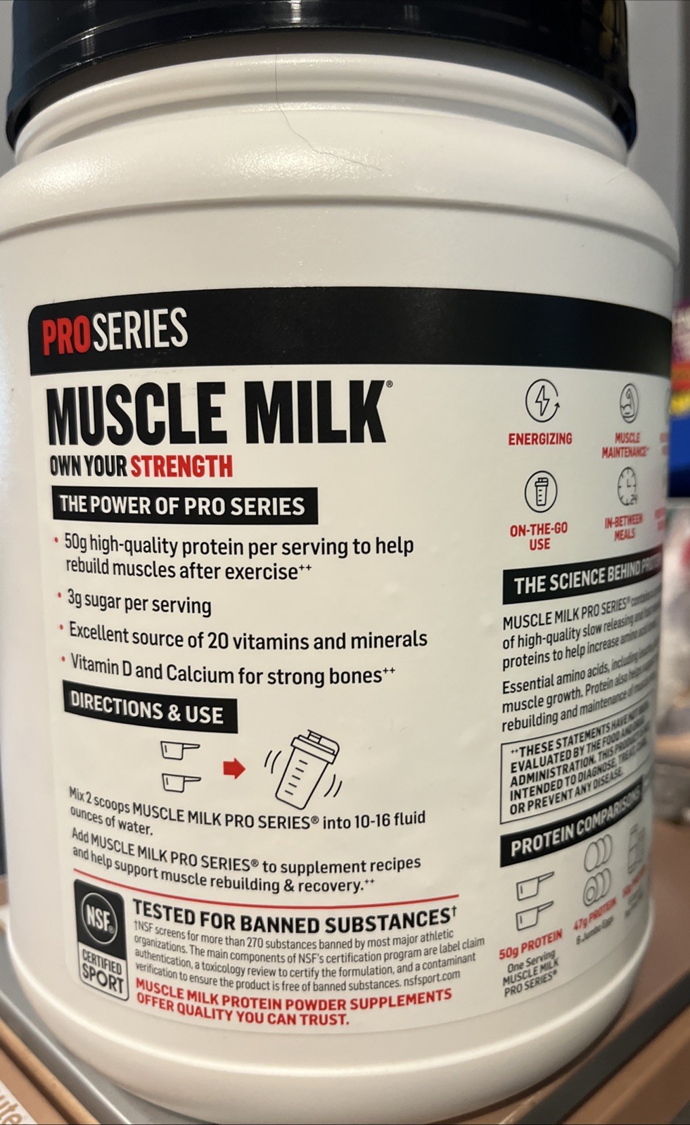 Muscle Milk Pro Series Protein Powder – 32oz Strawberry Exp 9/2025
