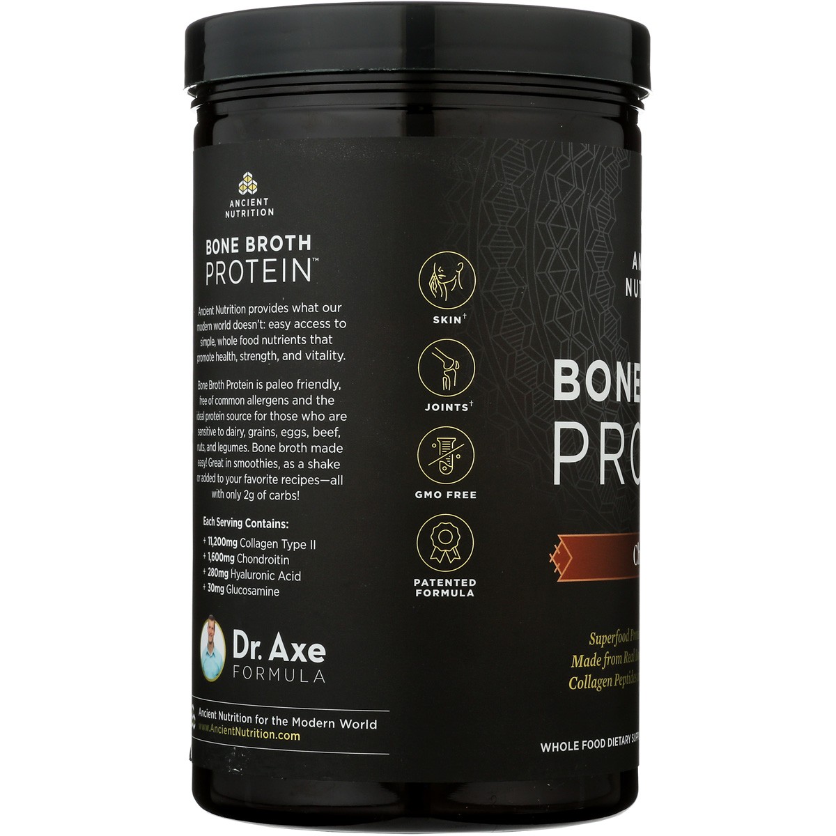 Ancient Nutrition Chocolate Bone Broth Protein Powder 17.8 Oz 20 G 1 Pack