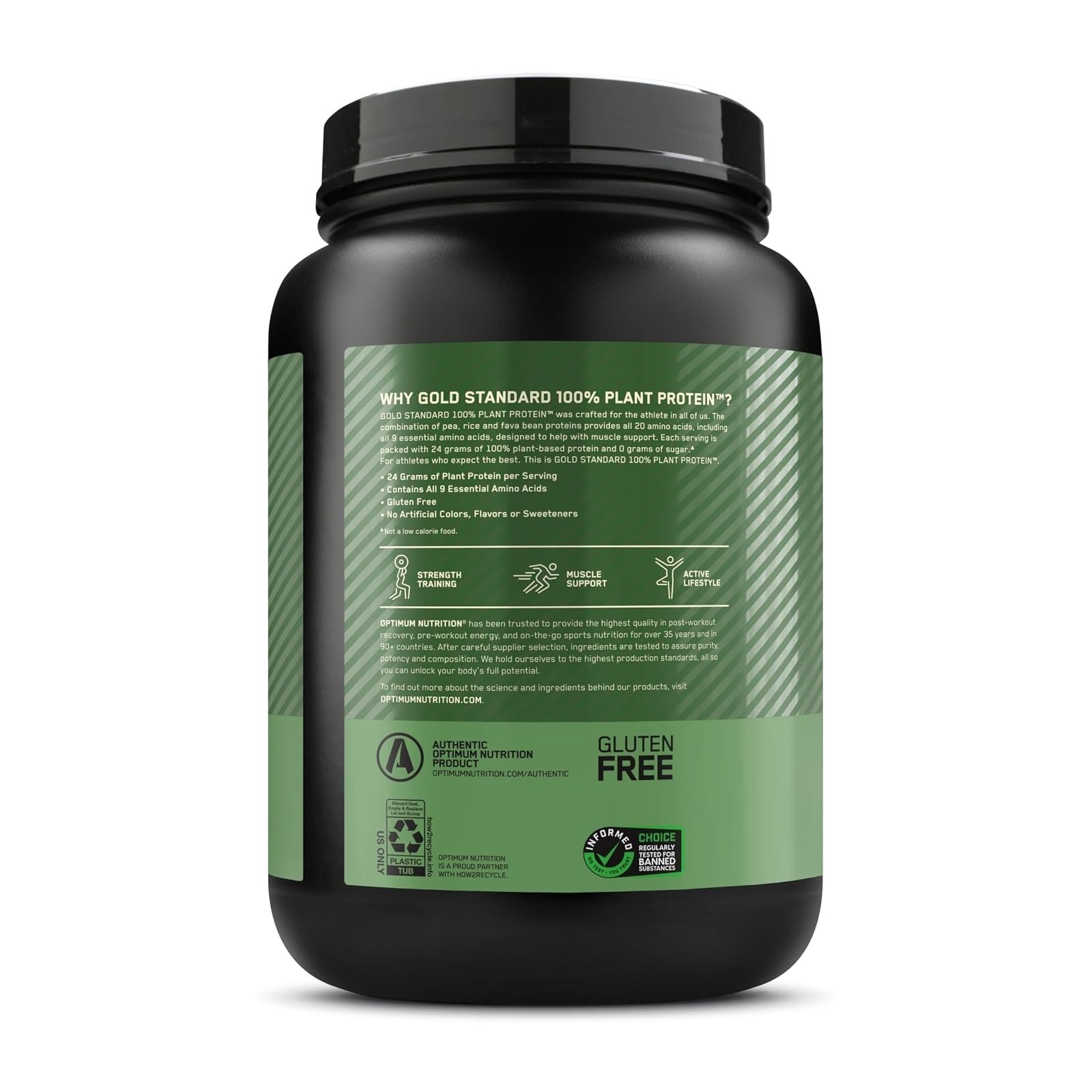 Optimum Nutrition Gold Standard Plant Based Protein Powder – Creamy Vanilla