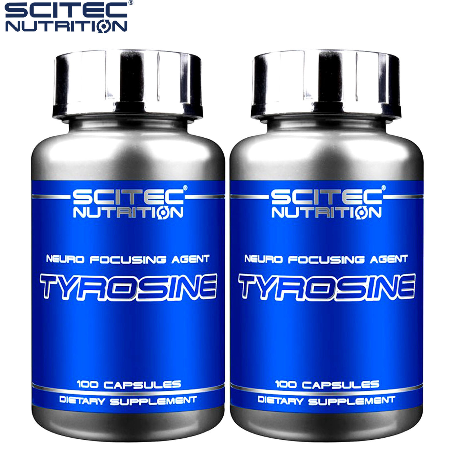 Tyrosine 100-200 Caps. Neurotransmitter Energy Chronic Fatigue Focus Supplement
