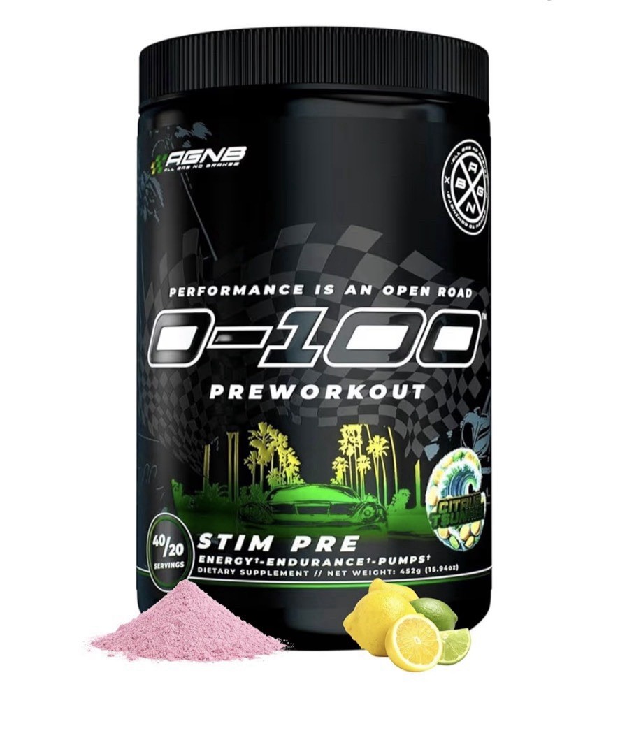 AGNB 0-100 Pre Workout Powder | 10g L-Citrulline, 450mg Caffeine, Alpha-GPC