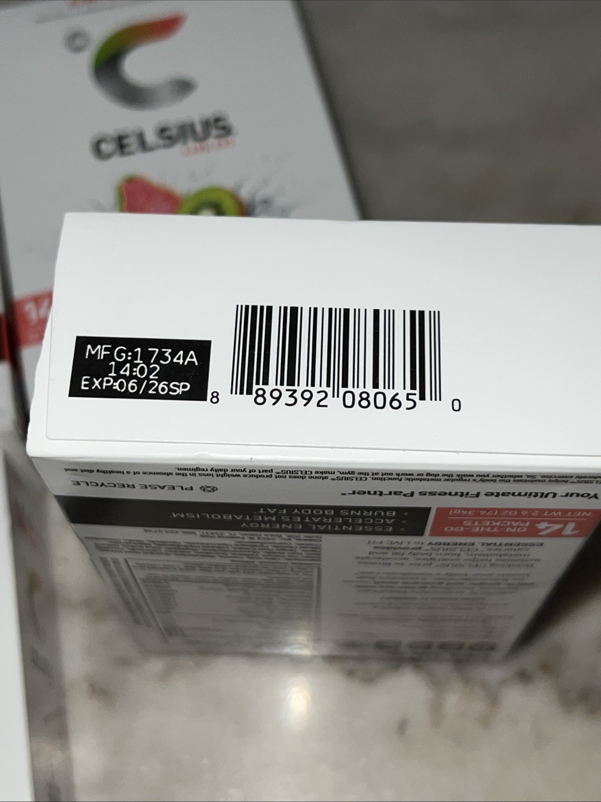 CELSIUS On-the-Go Energy Powder Packets Kiwi Guava Lime 14 CT – 4 Pack Bundle